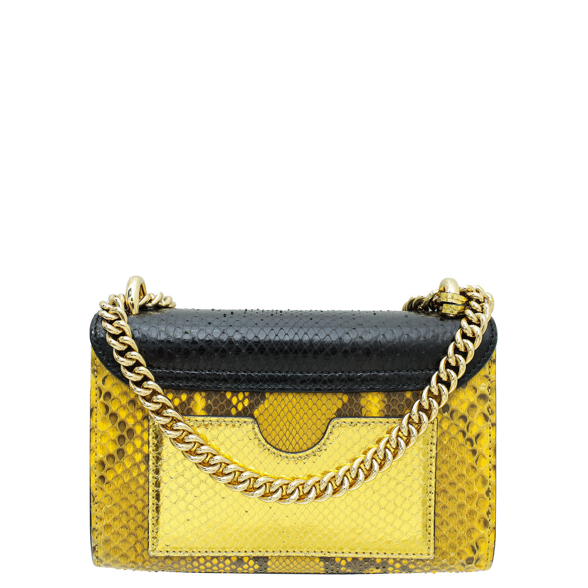 Gucci Tricolor Python Padlock Chain Small Bag