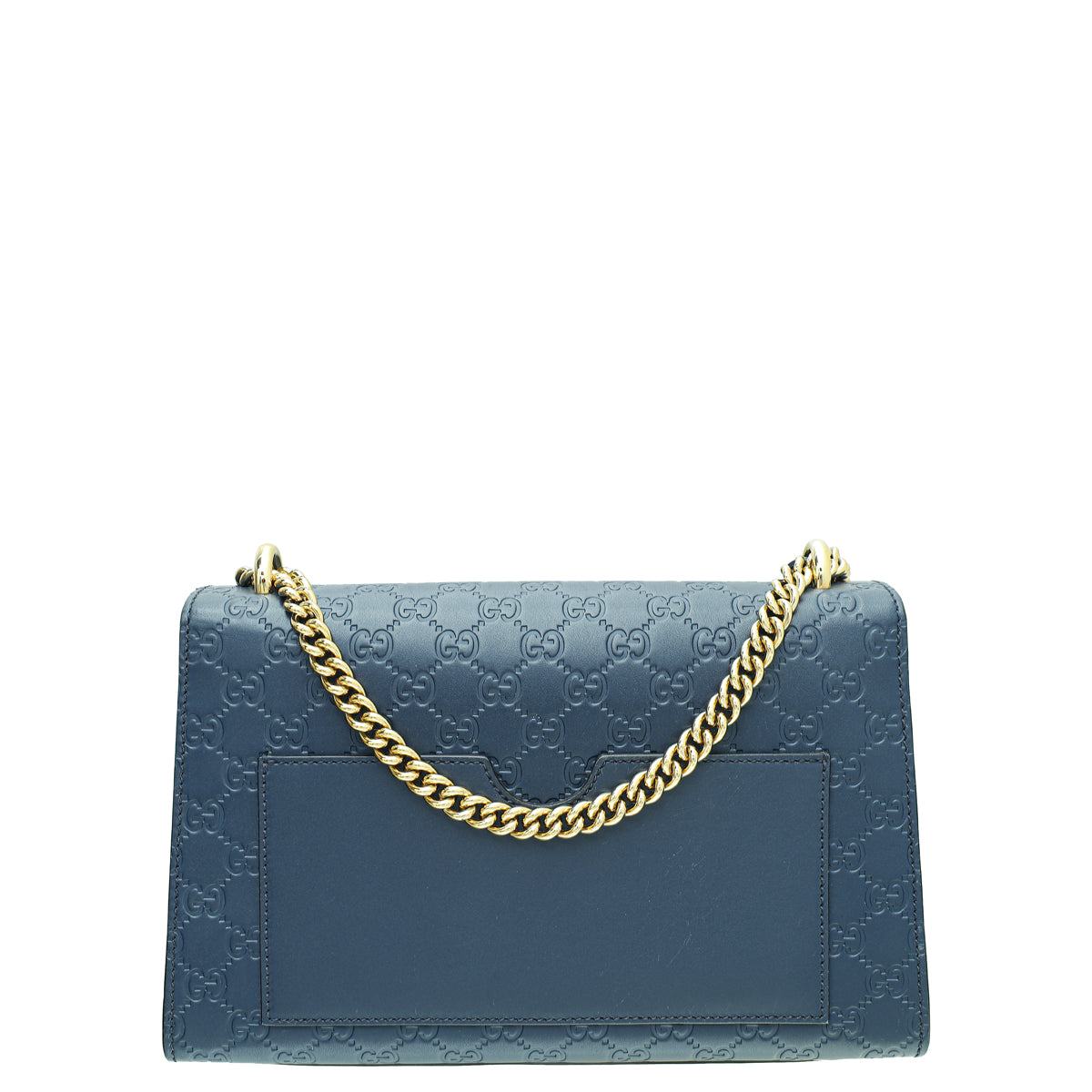 Gucci Blue Guccissima Padlock Medium Bag