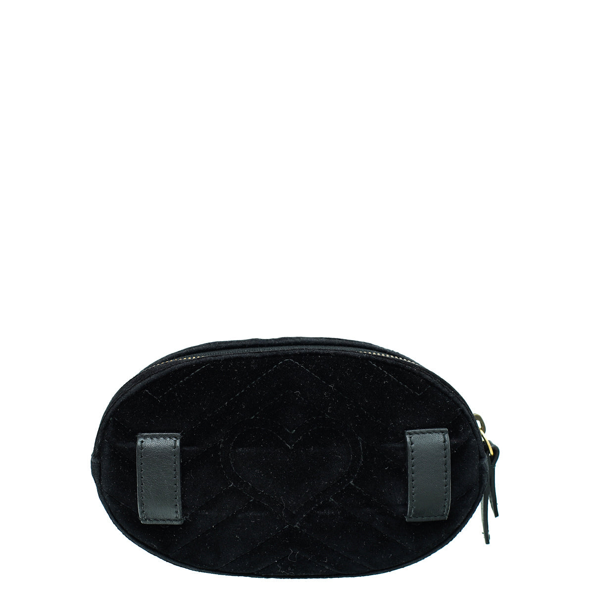 Gucci Black Velvet GG Marmont Mini Belt Bag