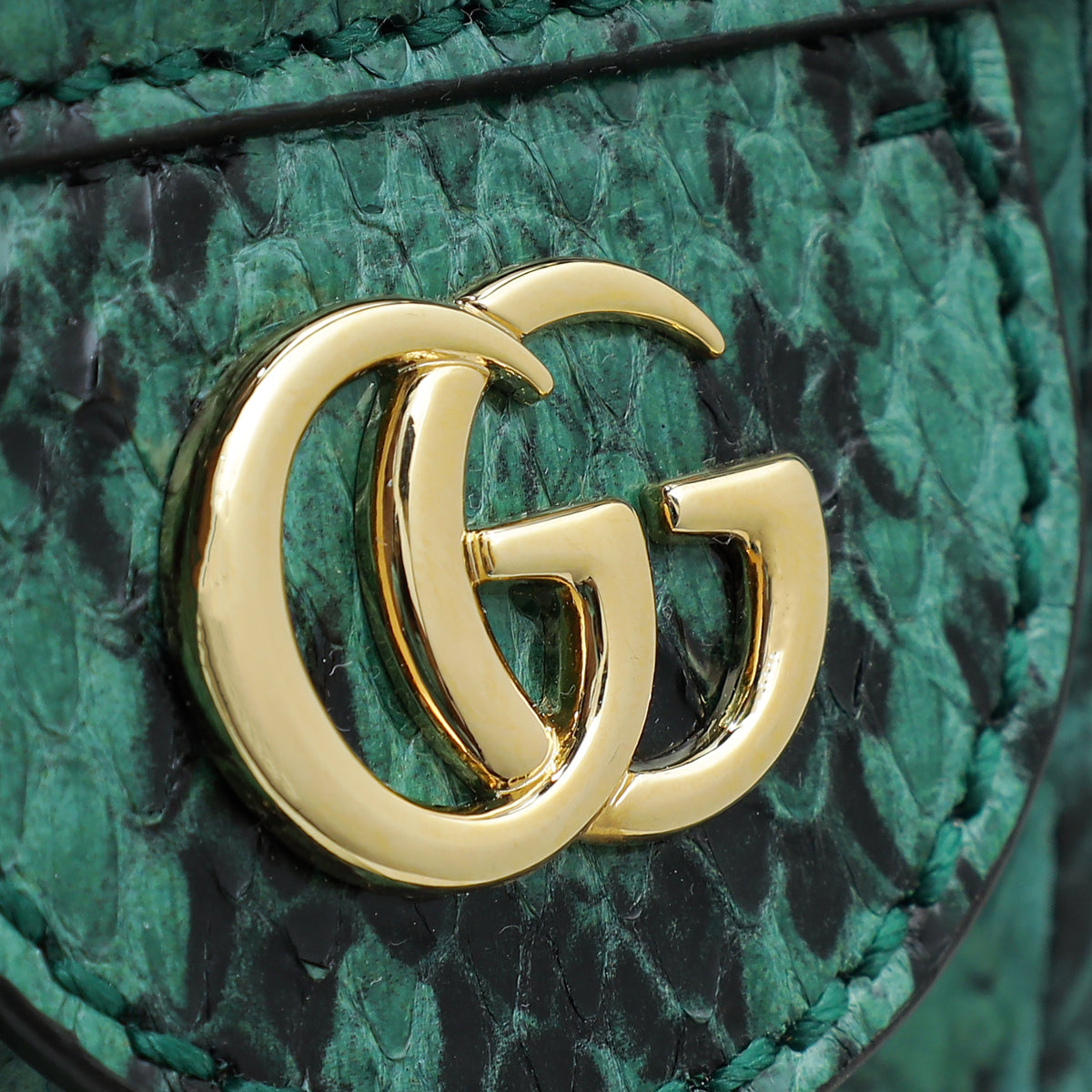 Gucci Green Python Ophidia Bucket Bag