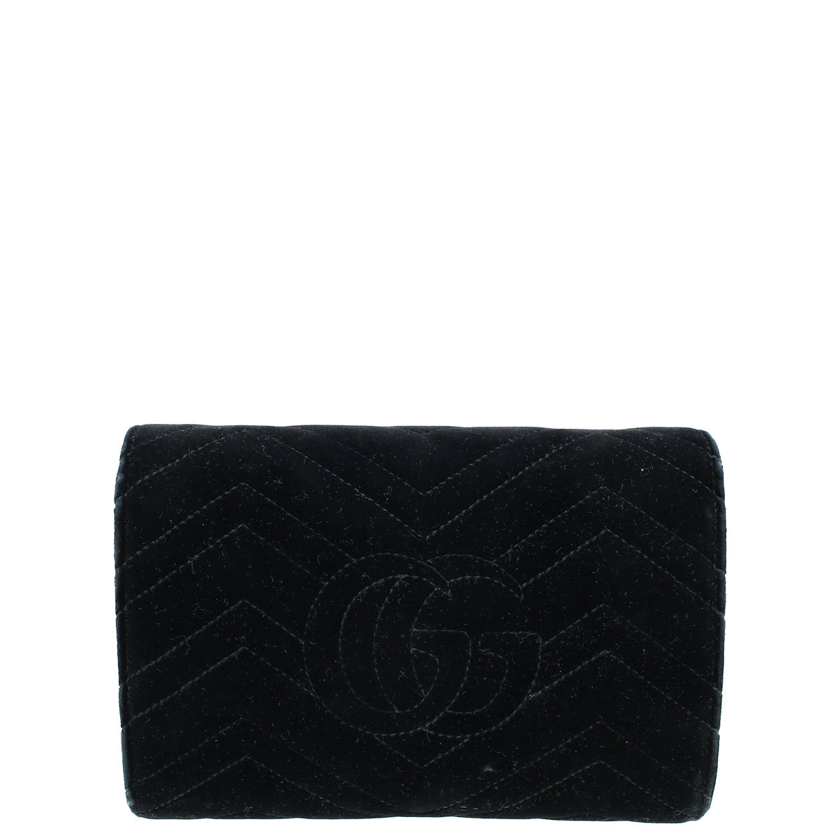 Gucci Black GG Marmont Velvet Mini Shoulder Bag