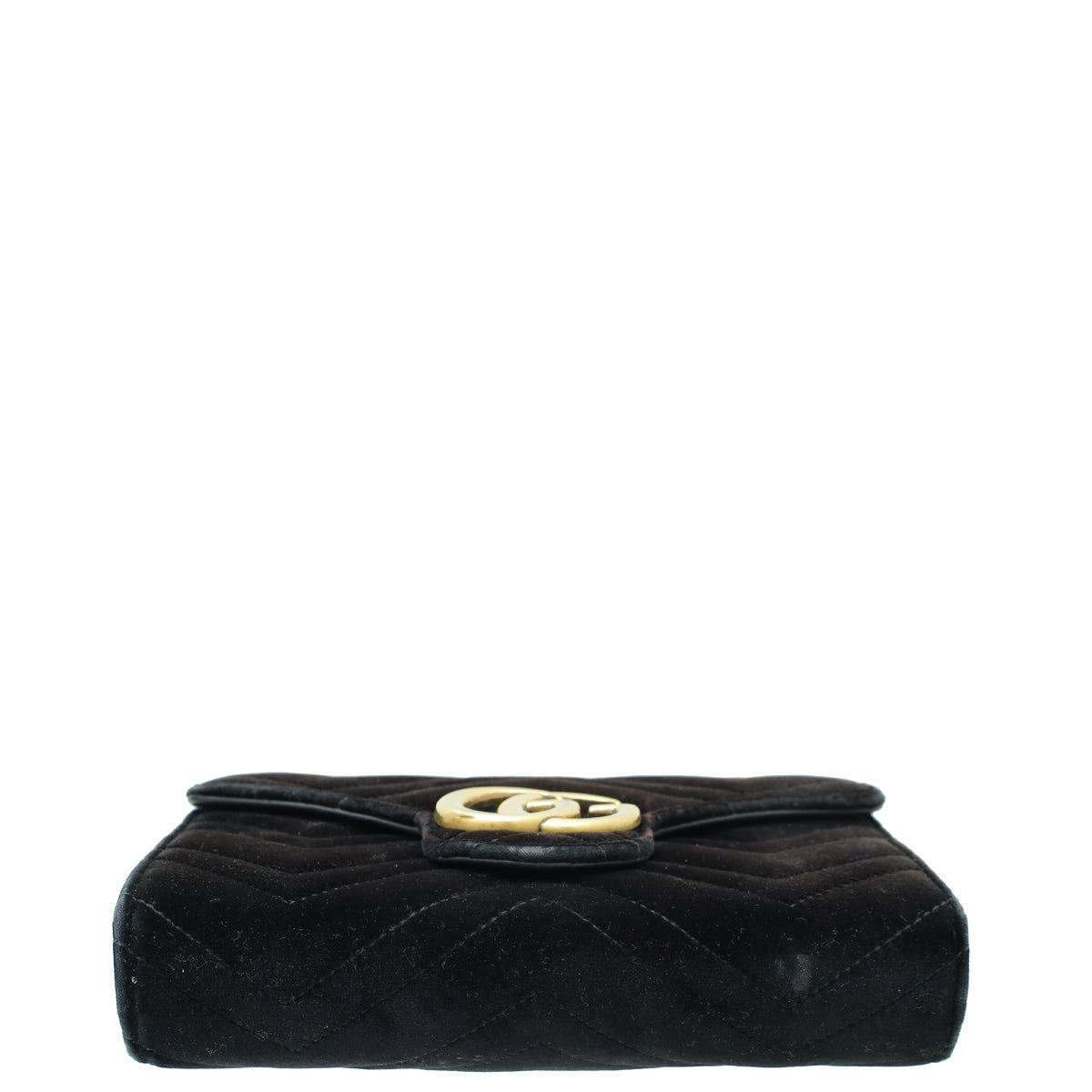 Gucci Black GG Marmont Velvet Mini Shoulder Bag