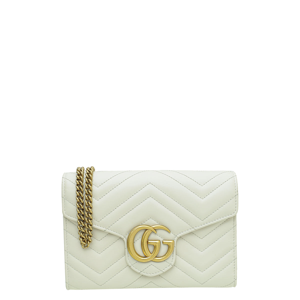 Gucci White GG Marmont Matelasse Mini Shoulder Bag