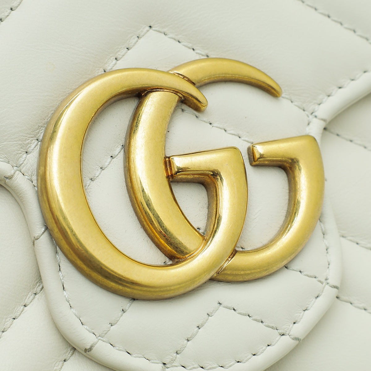 Gucci White GG Marmont Matelasse Mini Shoulder Bag