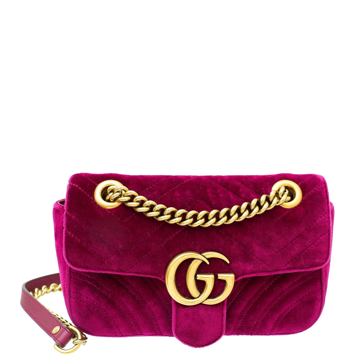 Gucci Violet GG Velvet Marmont Mini Shoulder Bag