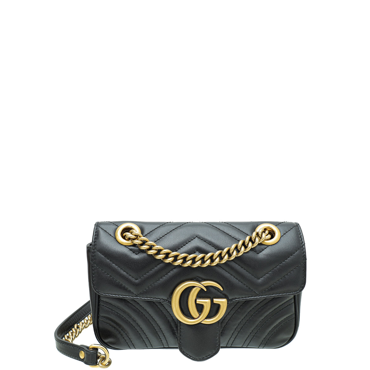 Gucci Black GG Marmont Matelasse Mini Shoulder Bag