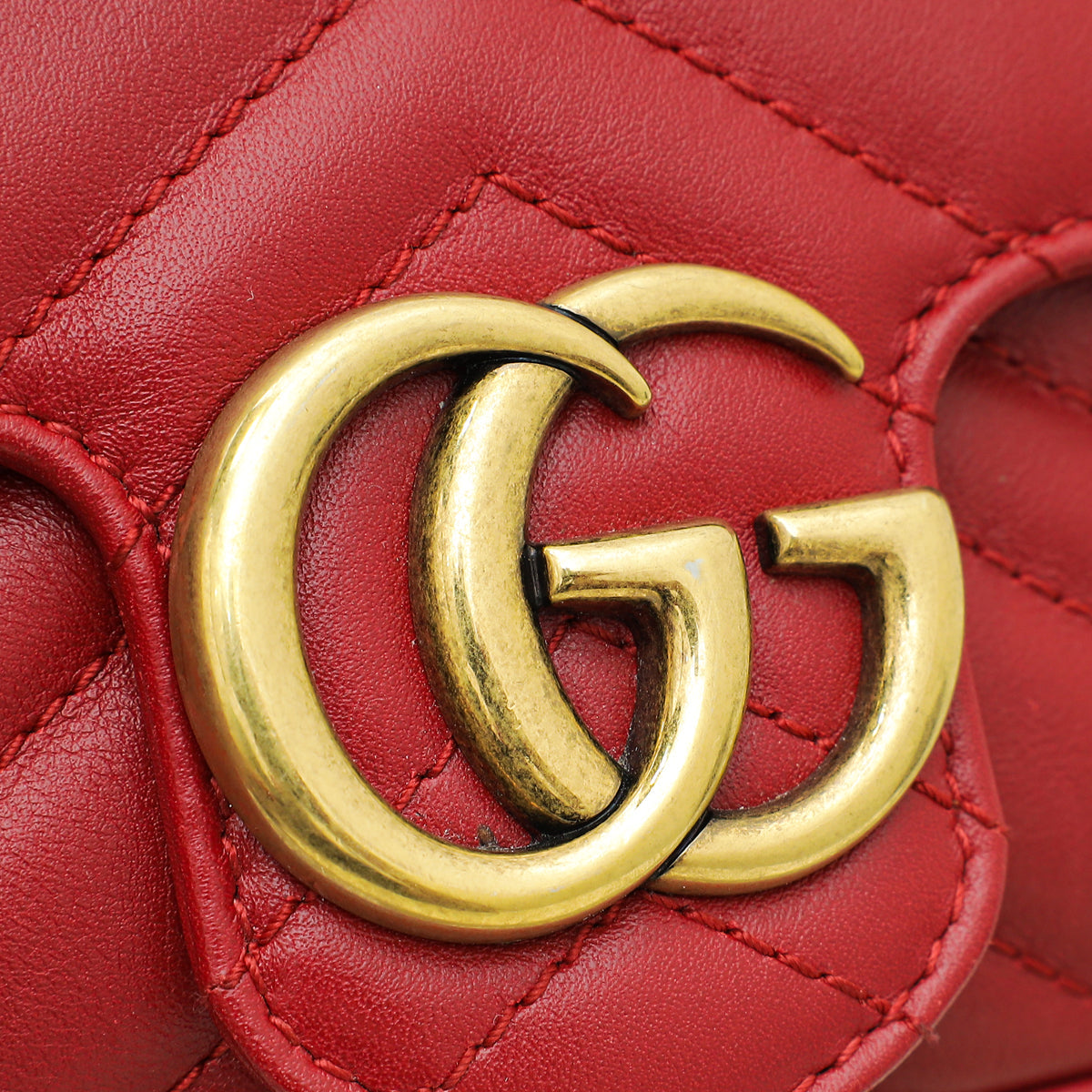 Gucci Red GG Marmont Super Mini Bag