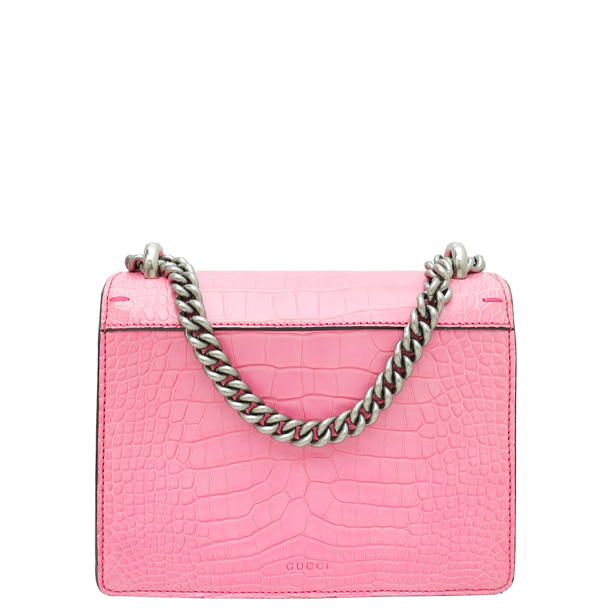 Gucci Pink Matte Crocodile Dionysus Mini Bag