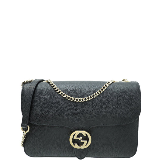 Gucci Dollar Black Interlocking G Shoulder Bag