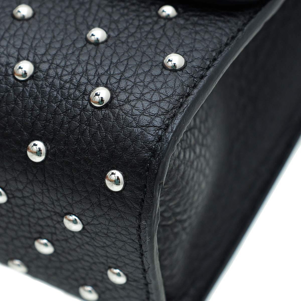 Gucci Black Studded Miss Bamboo Flap Bag