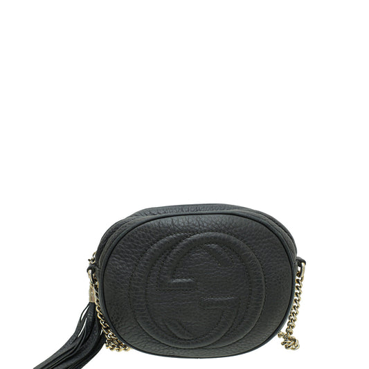 Gucci Black Soho Tassel Mini Chain Bag