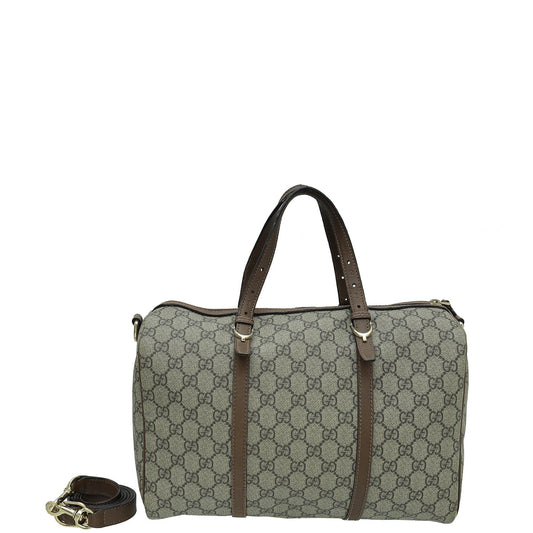 Gucci Bicolor GG Supreme Nice Medium Boston Bag