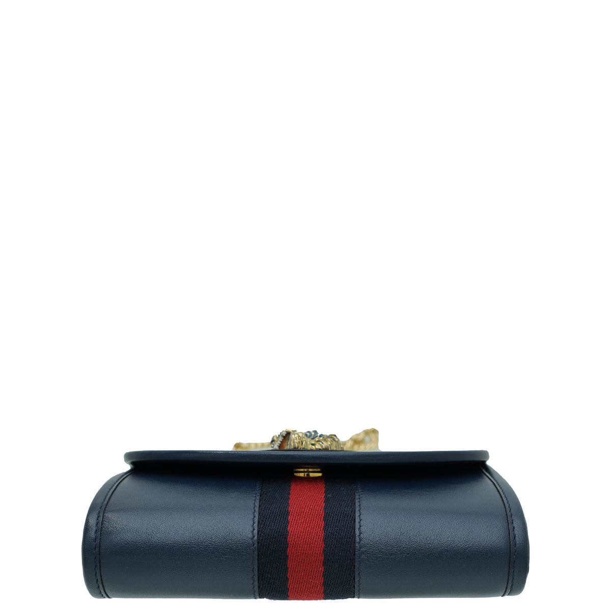 Gucci Navy Blue Rajah Web Mini Flap Shoulder Bag