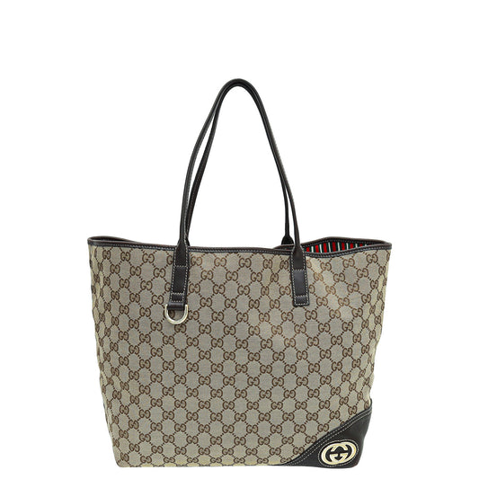 Gucci Bicolor GG New Britt Large Tote Bag