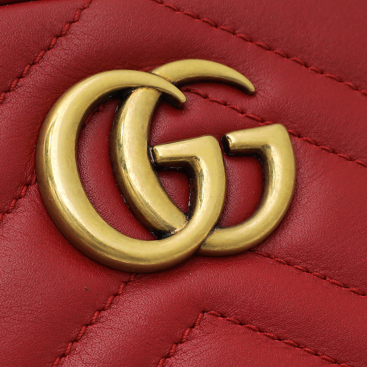 Gucci Red GG Marmont Mini Belt Bag