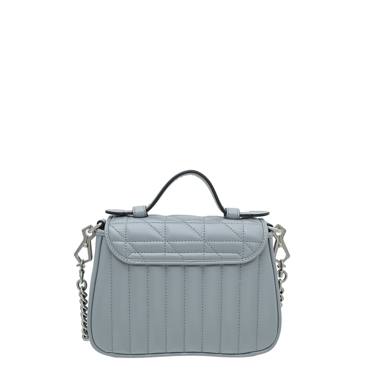 Gucci Grey GG Marmont Mini Top Handle Bag