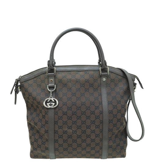 Gucci Chocolate GG Tote Large Bag