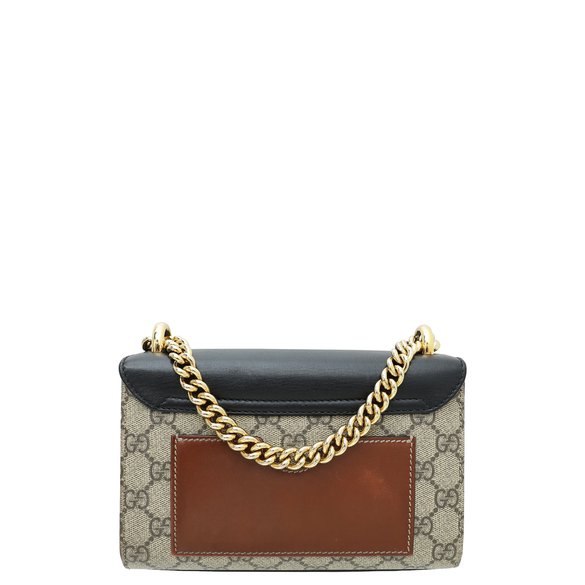 Gucci Tricolor GG Supreme Padlock Small Shoulder Bag