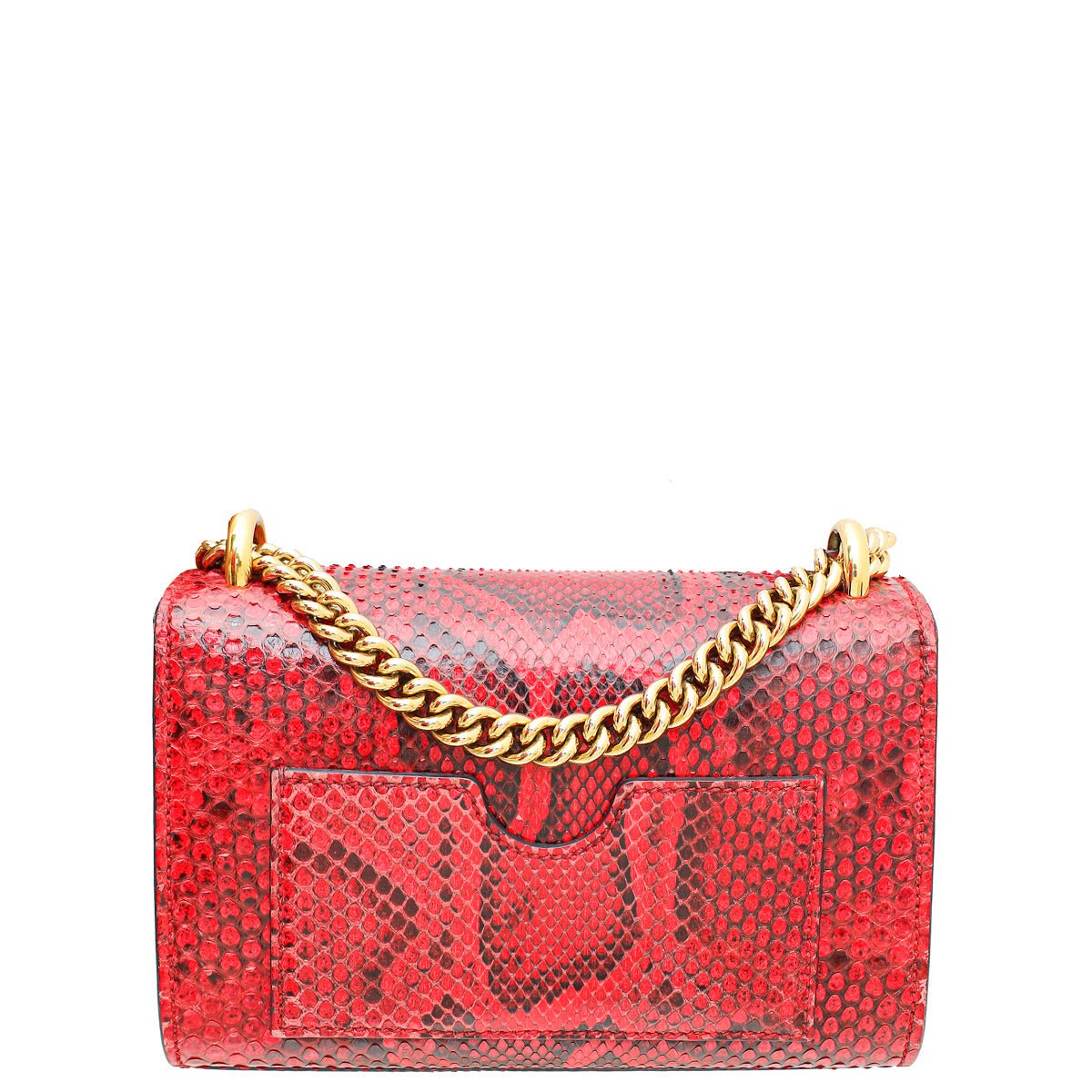 Gucci Bicolor Python Padlock Small Shoulder Bag