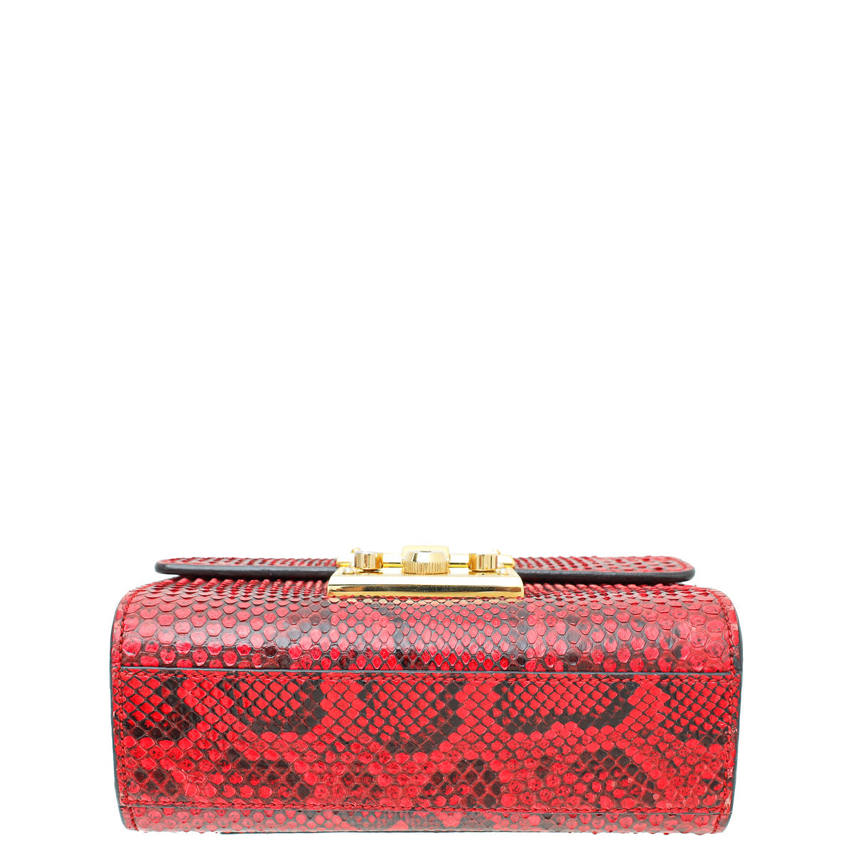 Gucci Bicolor Python Padlock Small Shoulder Bag