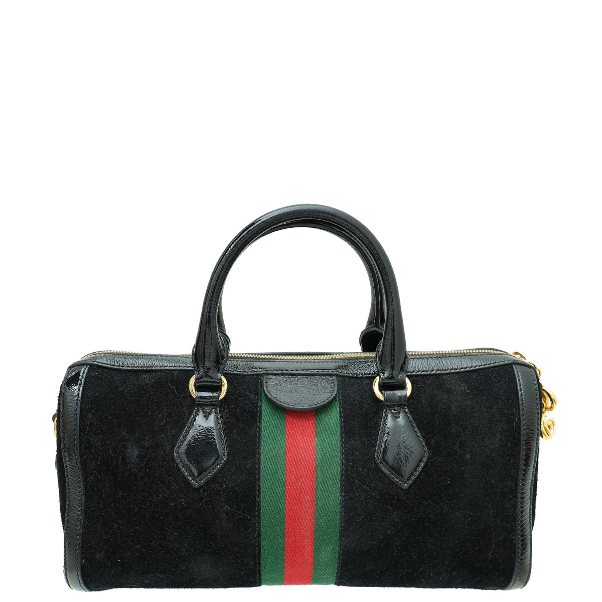 Gucci Black Web Ophidia Boston Bag