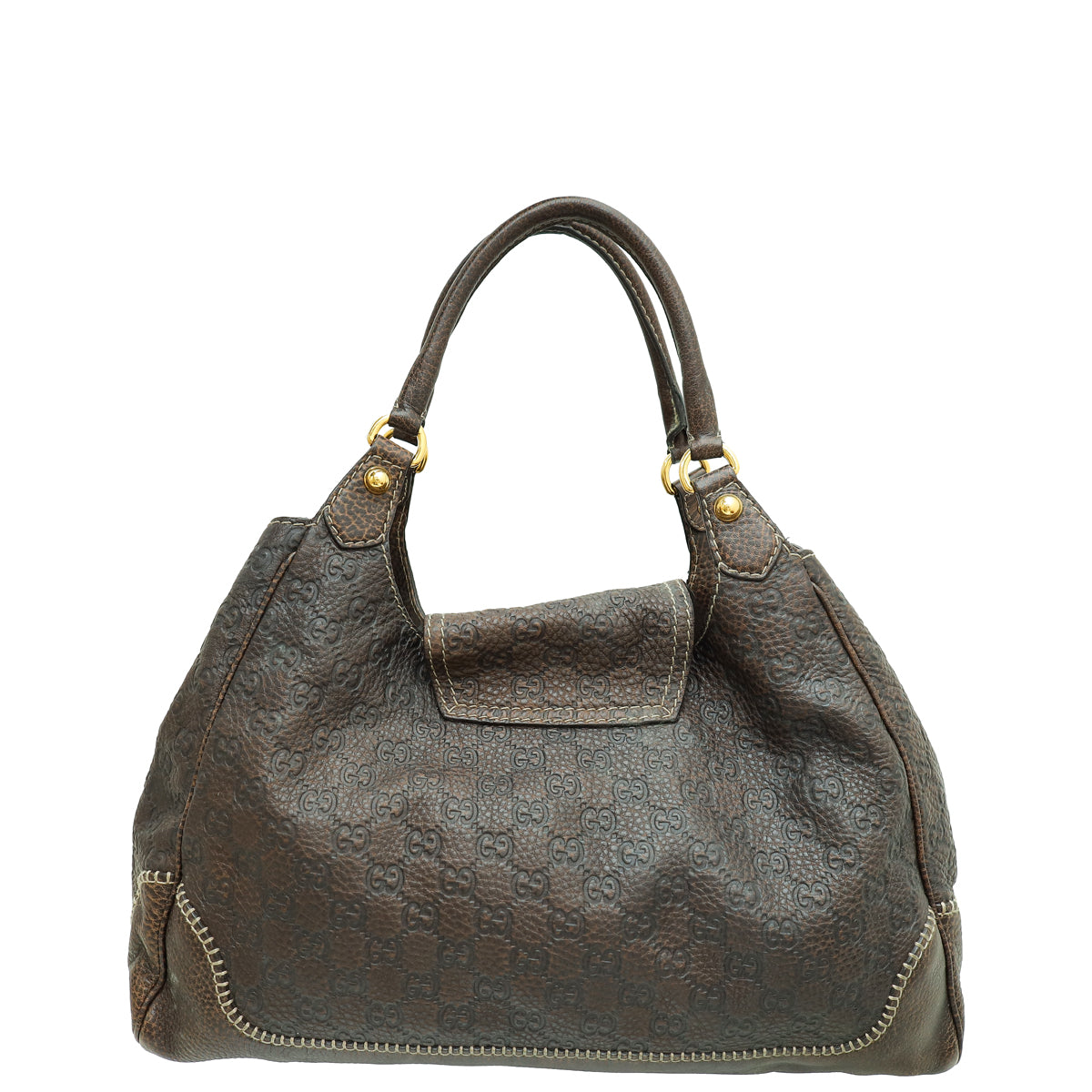 Gucci Chocolate Brown Guccissima New Pelham Tote Bag