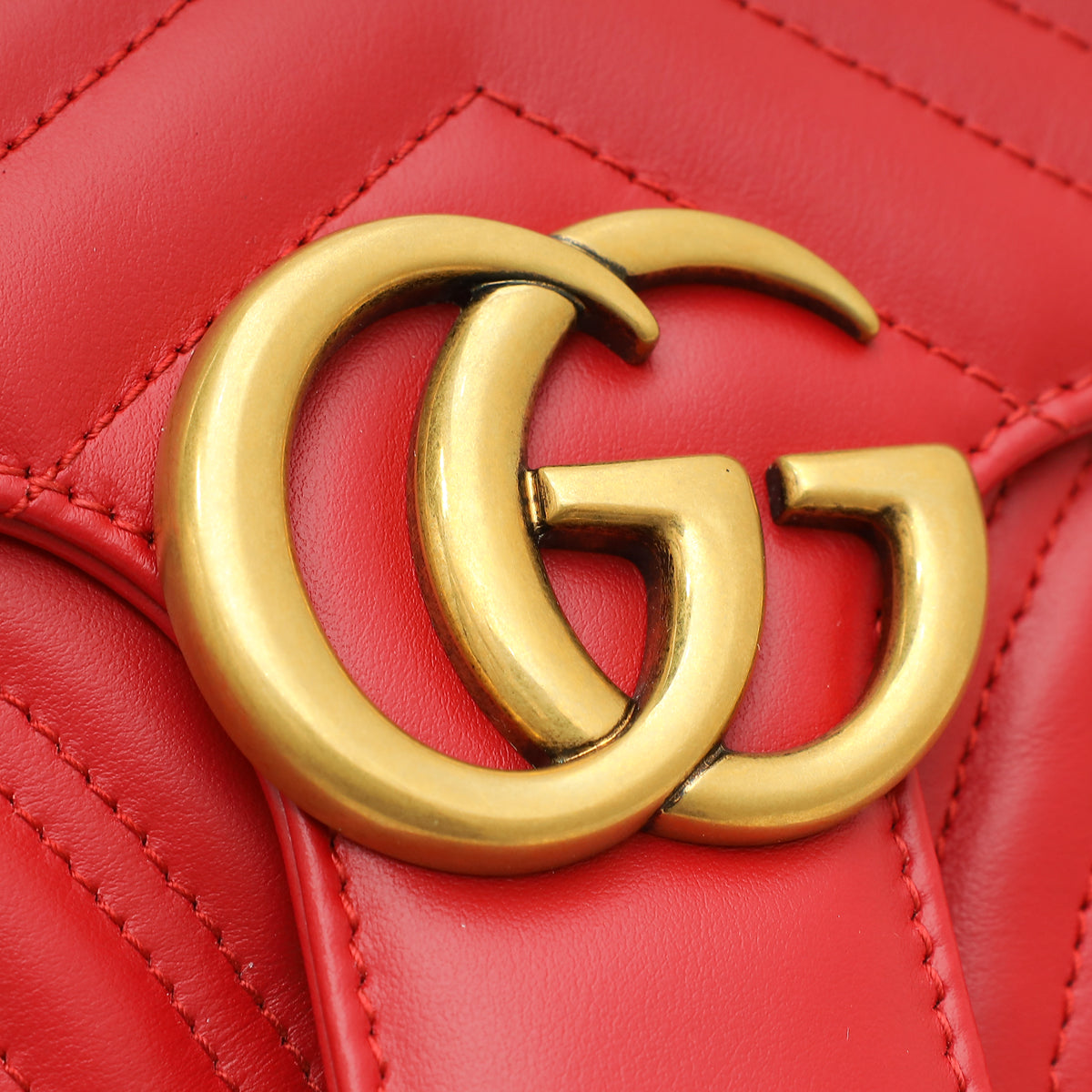 Gucci Red GG Marmont Small Shoulder Bag