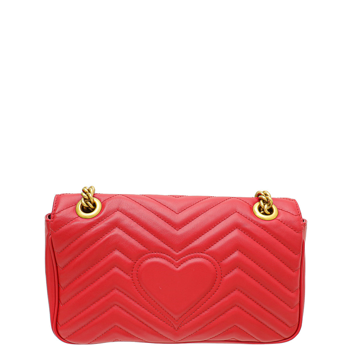 Gucci Red GG Marmont Small Shoulder Bag