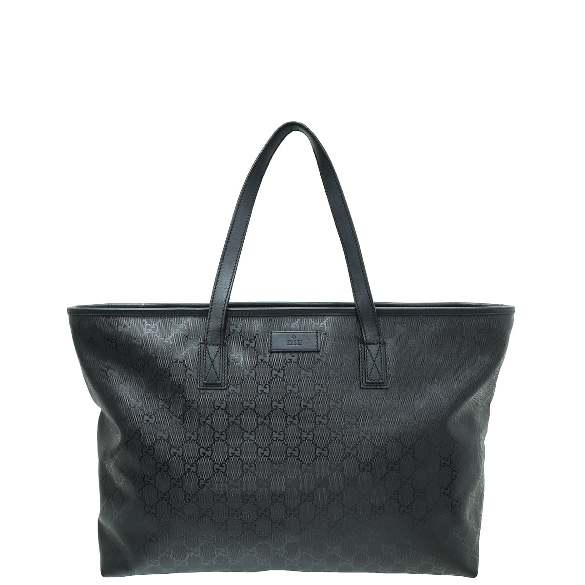 Gucci Black GG Imprime Tote Large Bag