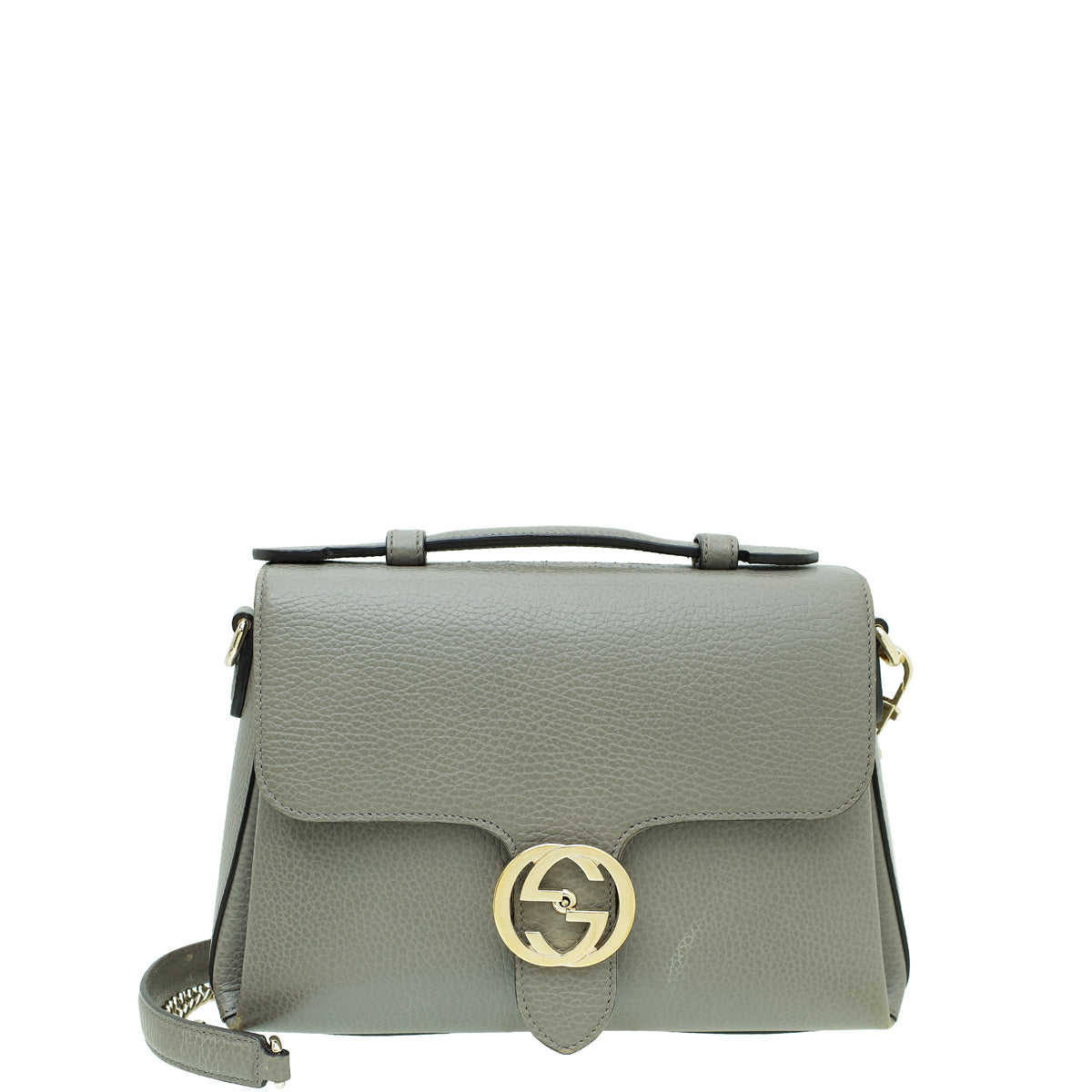 Gucci Gray Dollar Interlocking G Top Handle Bag