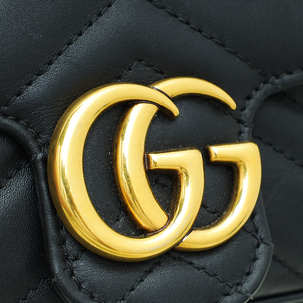 Gucci Black GG Marmont Super Mini Bag