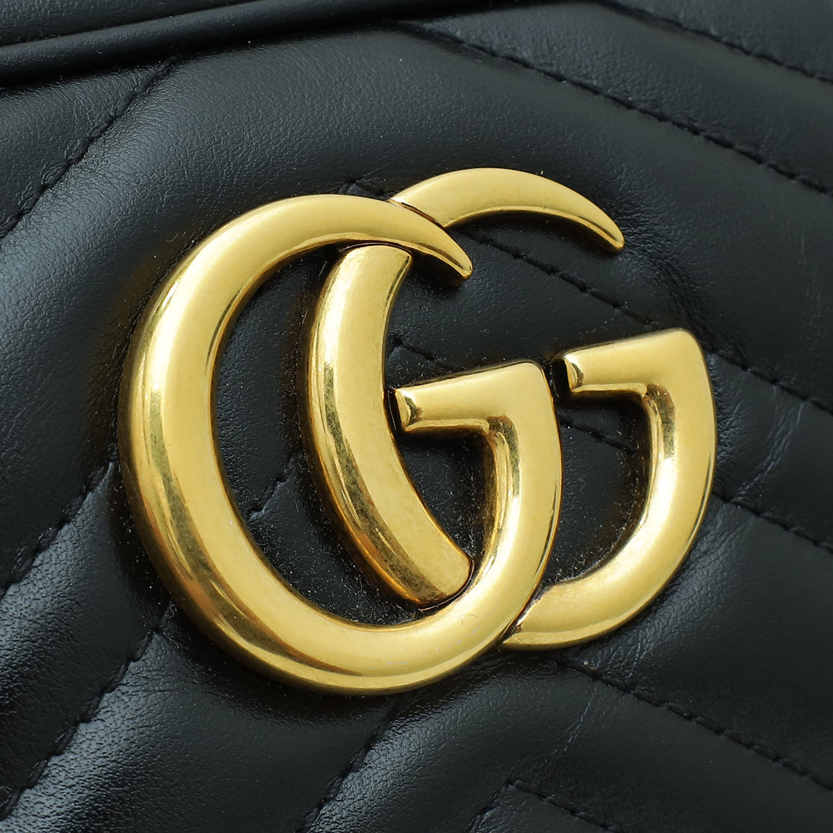 Gucci Black GG Marmont Camera Small Shoulder Bag