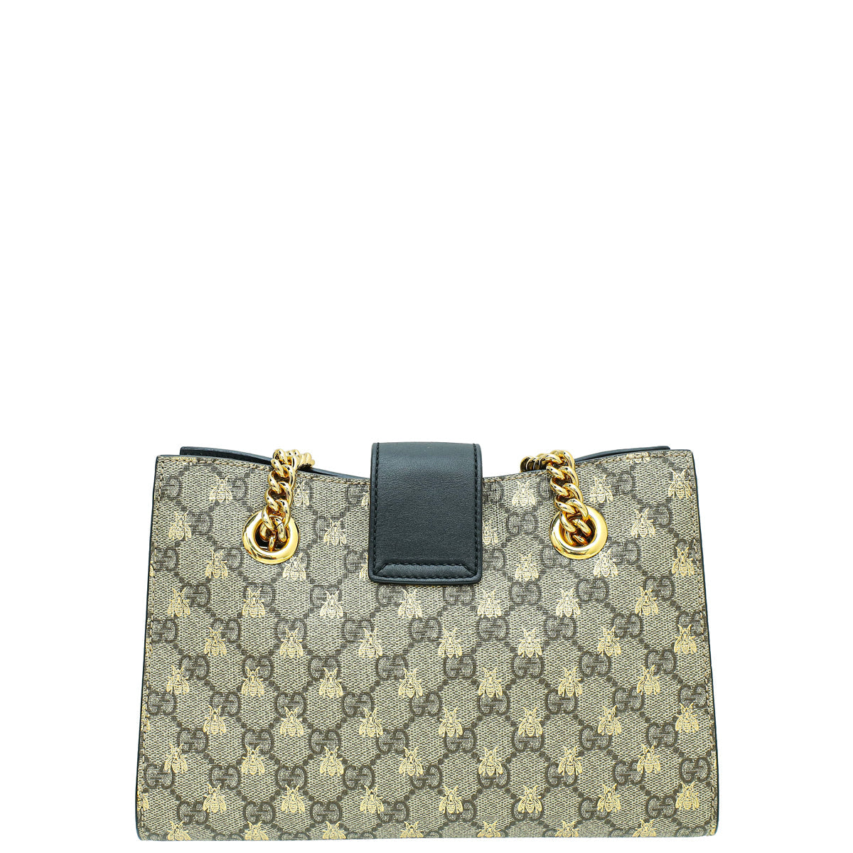 Gucci Bicolor GG Supreme Bee Print Padlock Small Bag