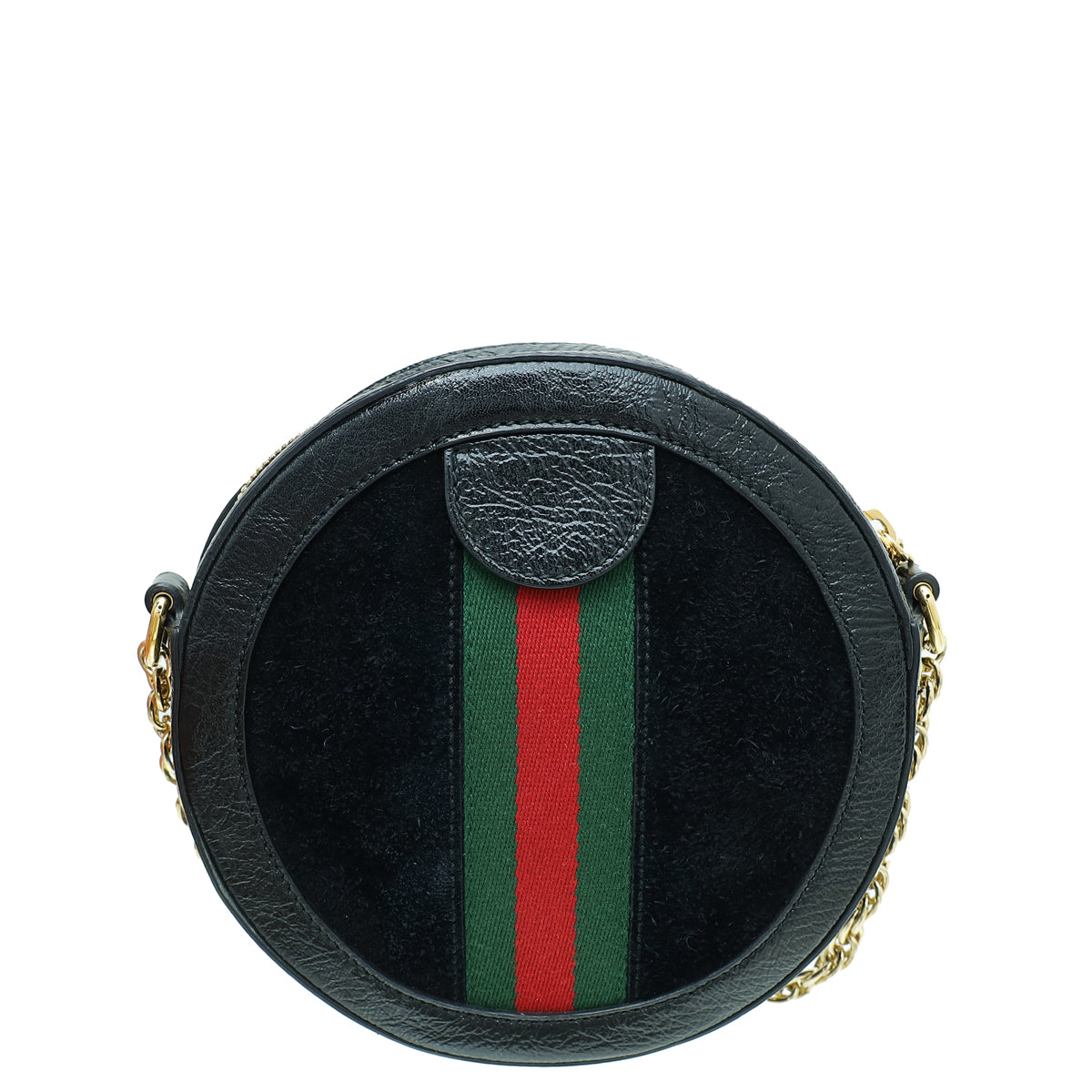 Gucci Black Ophidia Round Mini Shoulder Bag