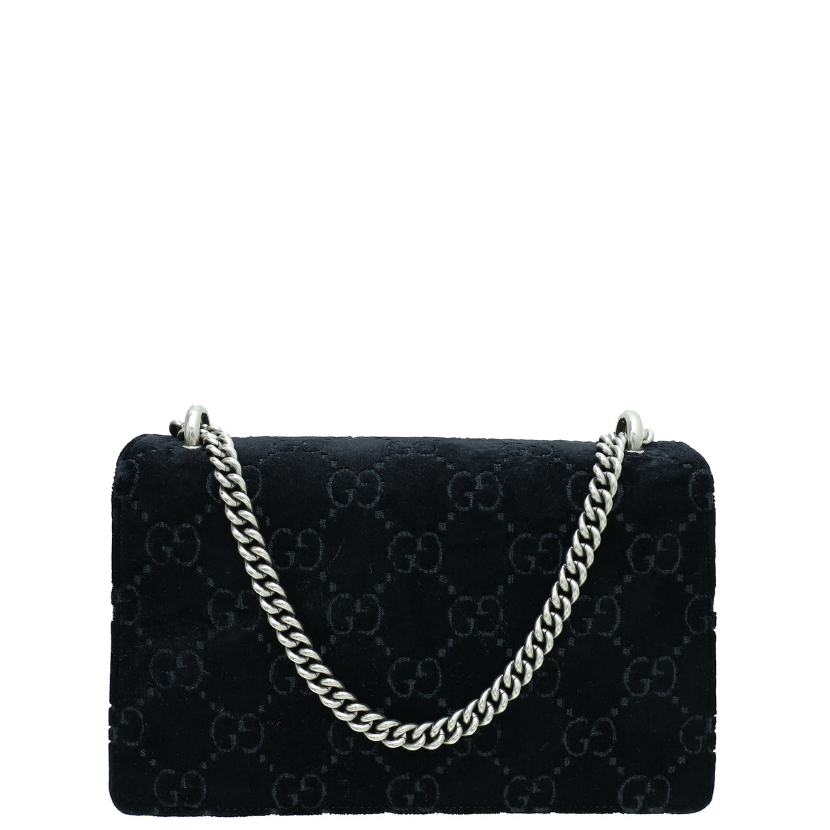 Gucci Black GG Velvet Dionysus Small Shoulder Bag