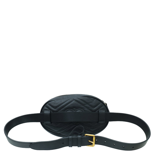 Gucci Black GG Marmont Small Belt Bag