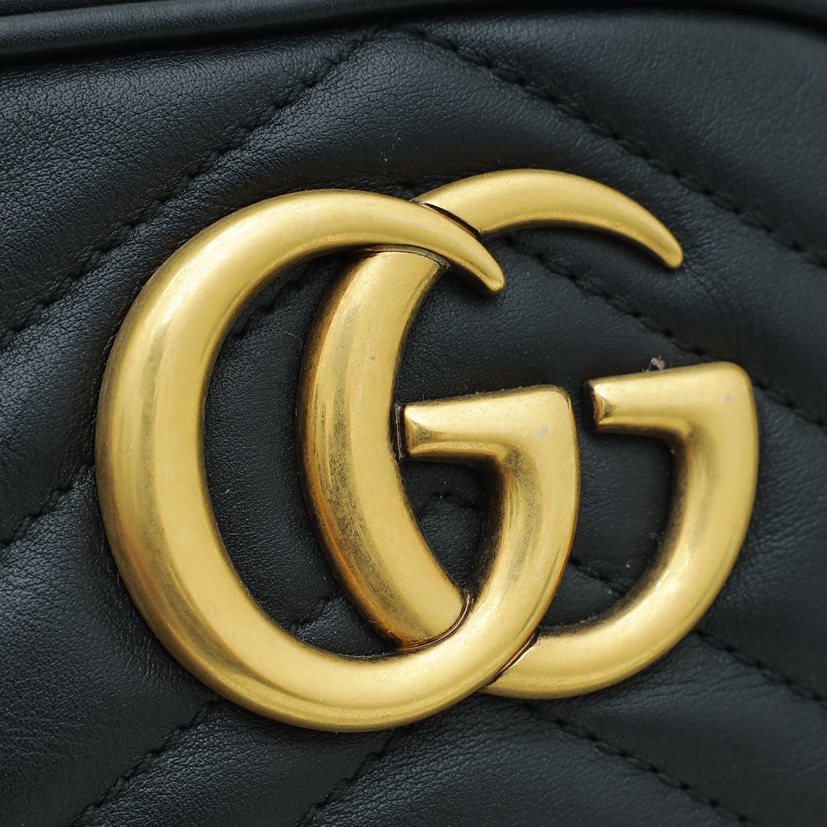 Gucci Black GG Marmont Small Belt Bag