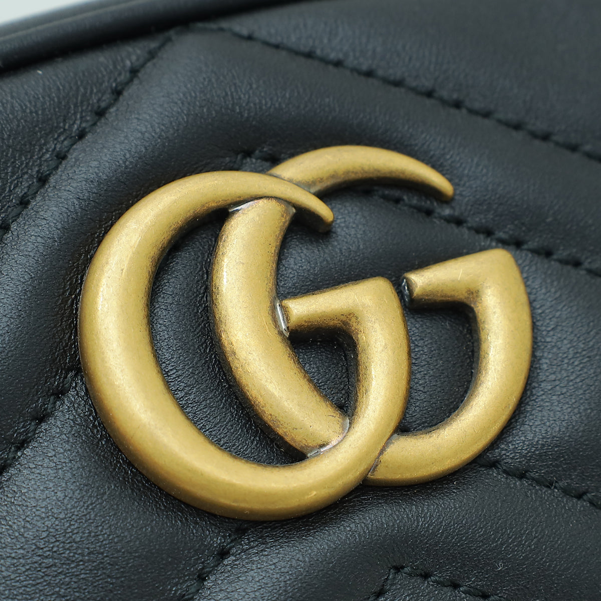 Gucci Black GG Marmont Mini Belt Bag