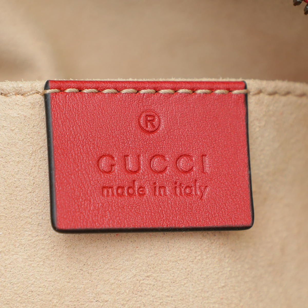 Gucci Red GG Marmont Mini Belt Bag