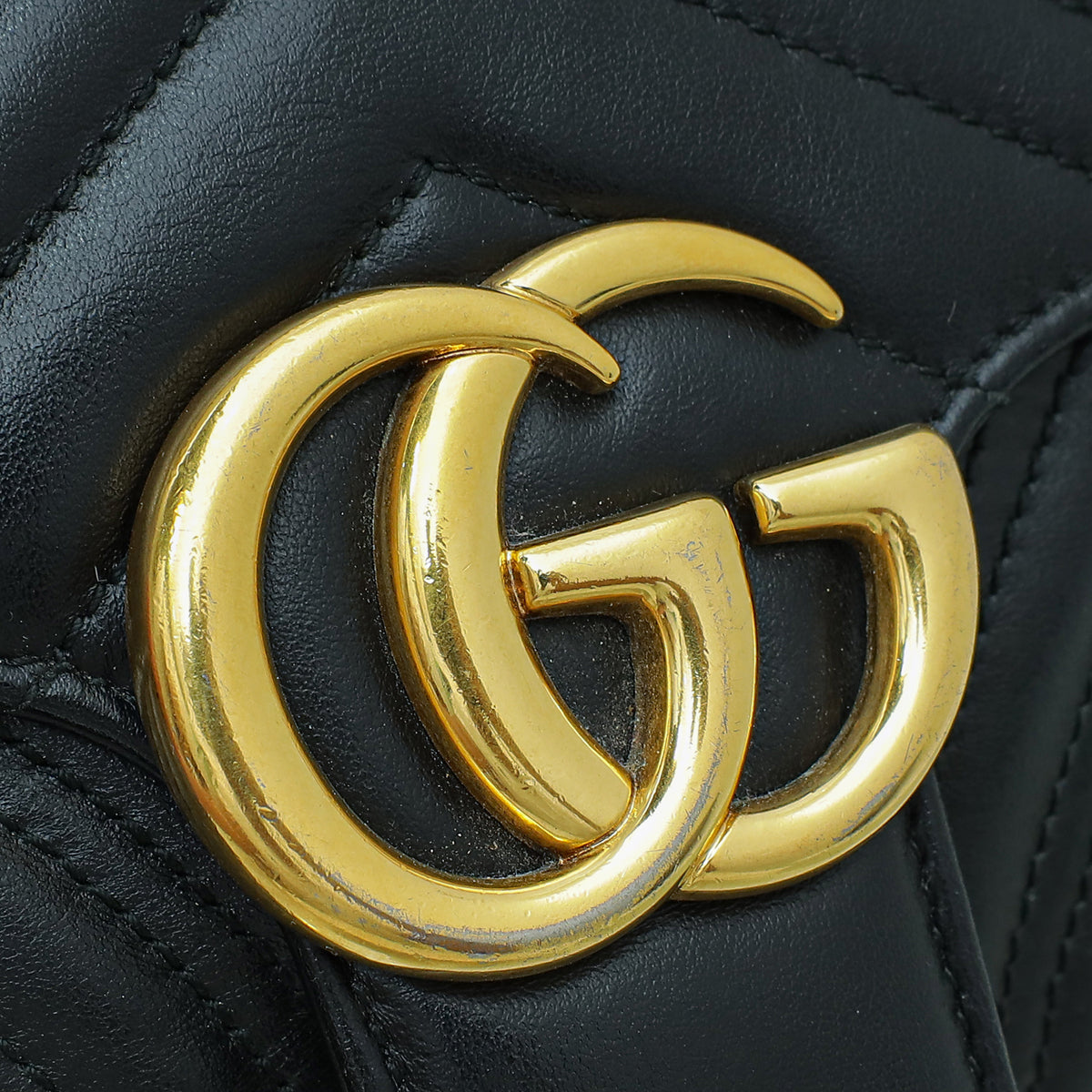 Gucci Black GG Marmont Matelasse Small Shoulder Bag