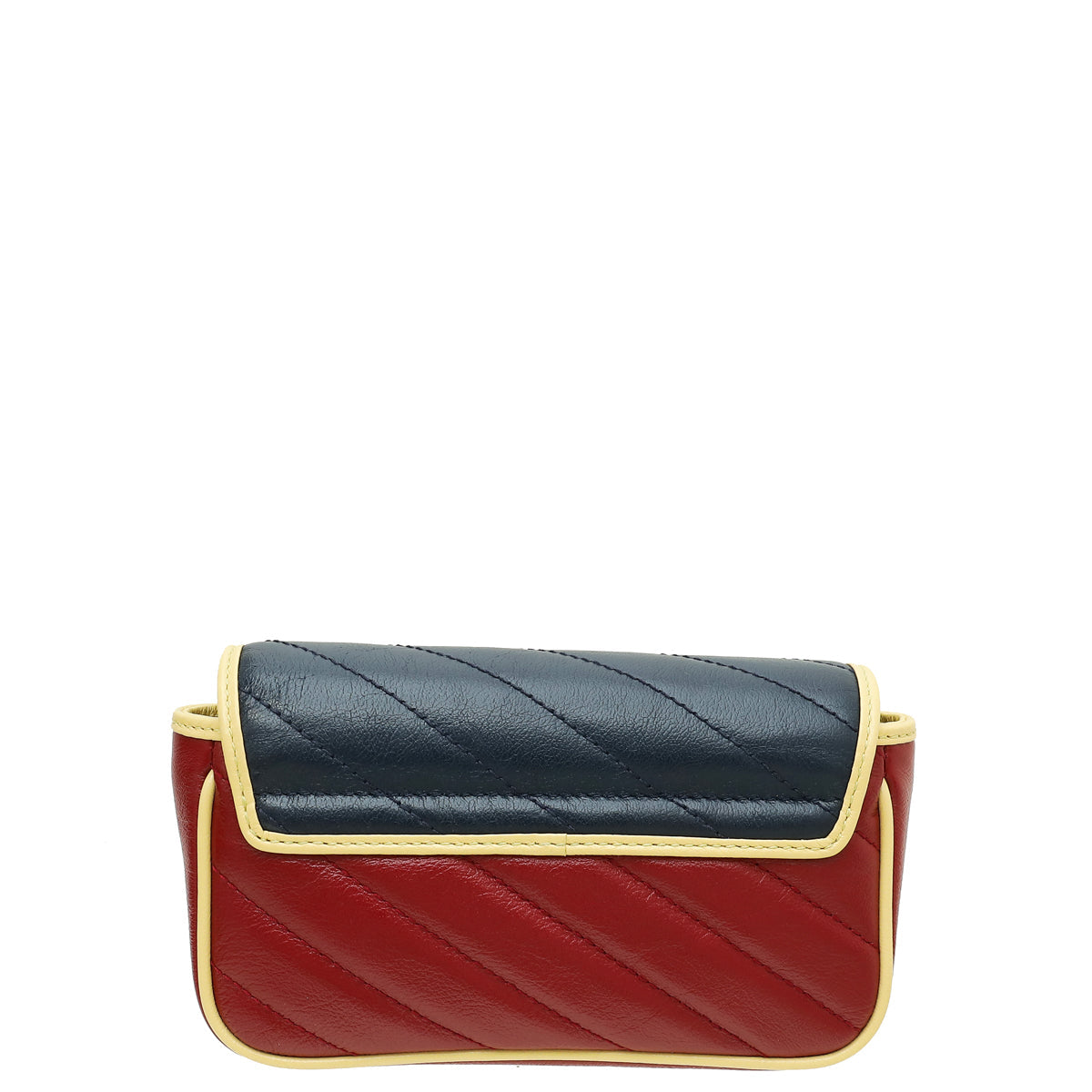 Gucci Bicolor GG Marmont Diagonal Striped Super Mini Bag