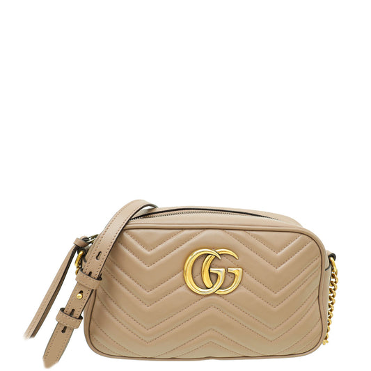 Gucci Dusty Pink GG Marmont Camera Small Shoulder Bag