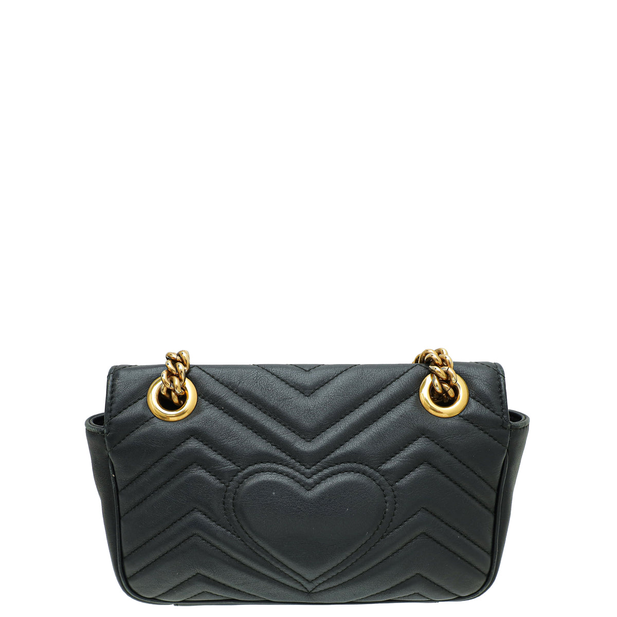 Gucci Black GG Marmont Flap Mini Shoulder Bag