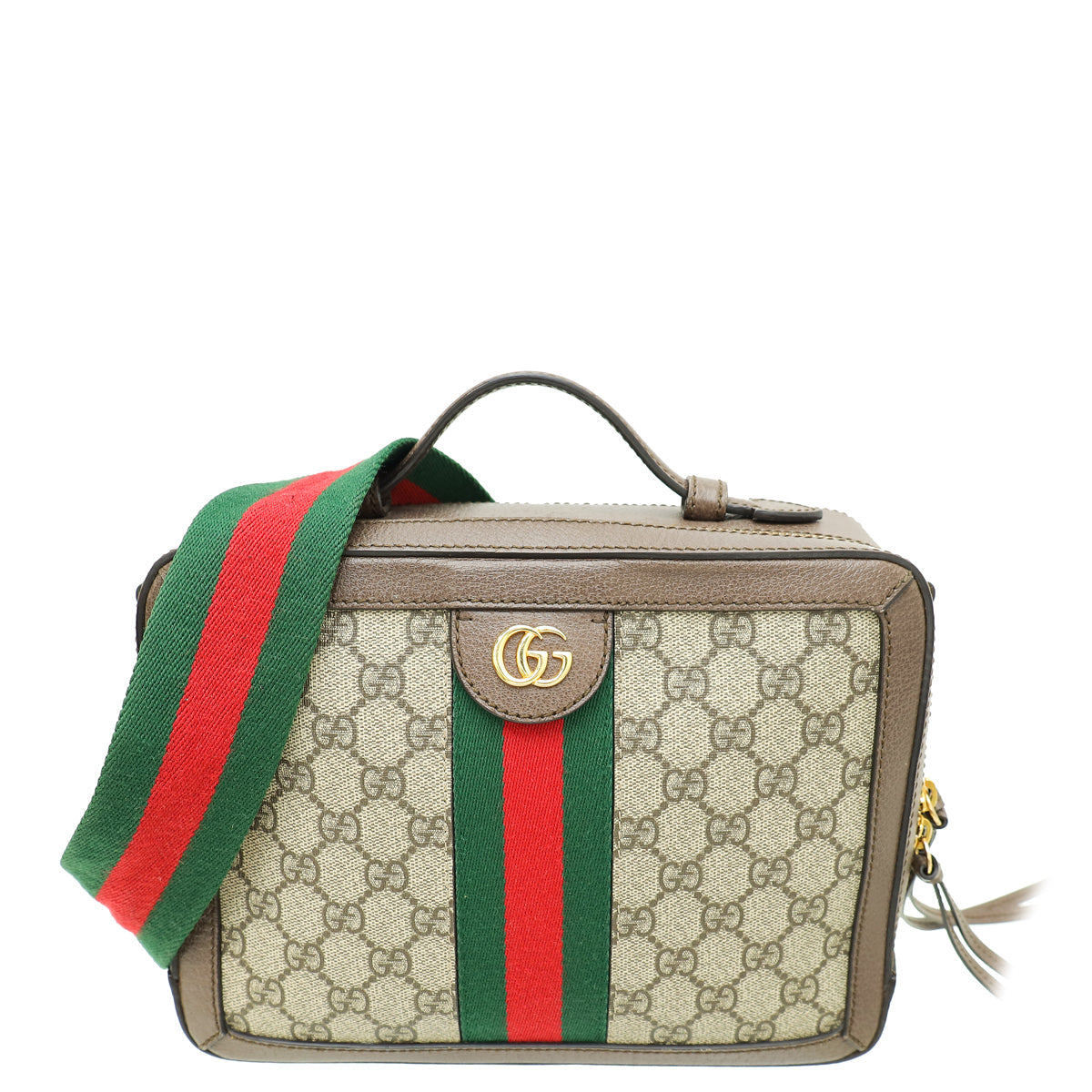 Gucci Bicolor GG Supreme Small Ophidia Top Handle Bag