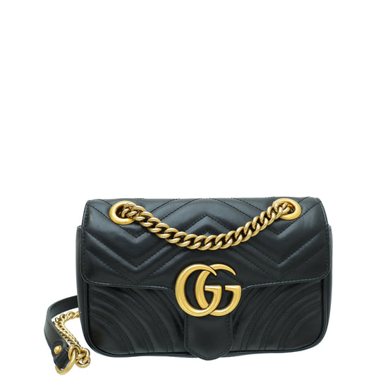 Gucci Black GG Marmont Mini Shoulder Bag