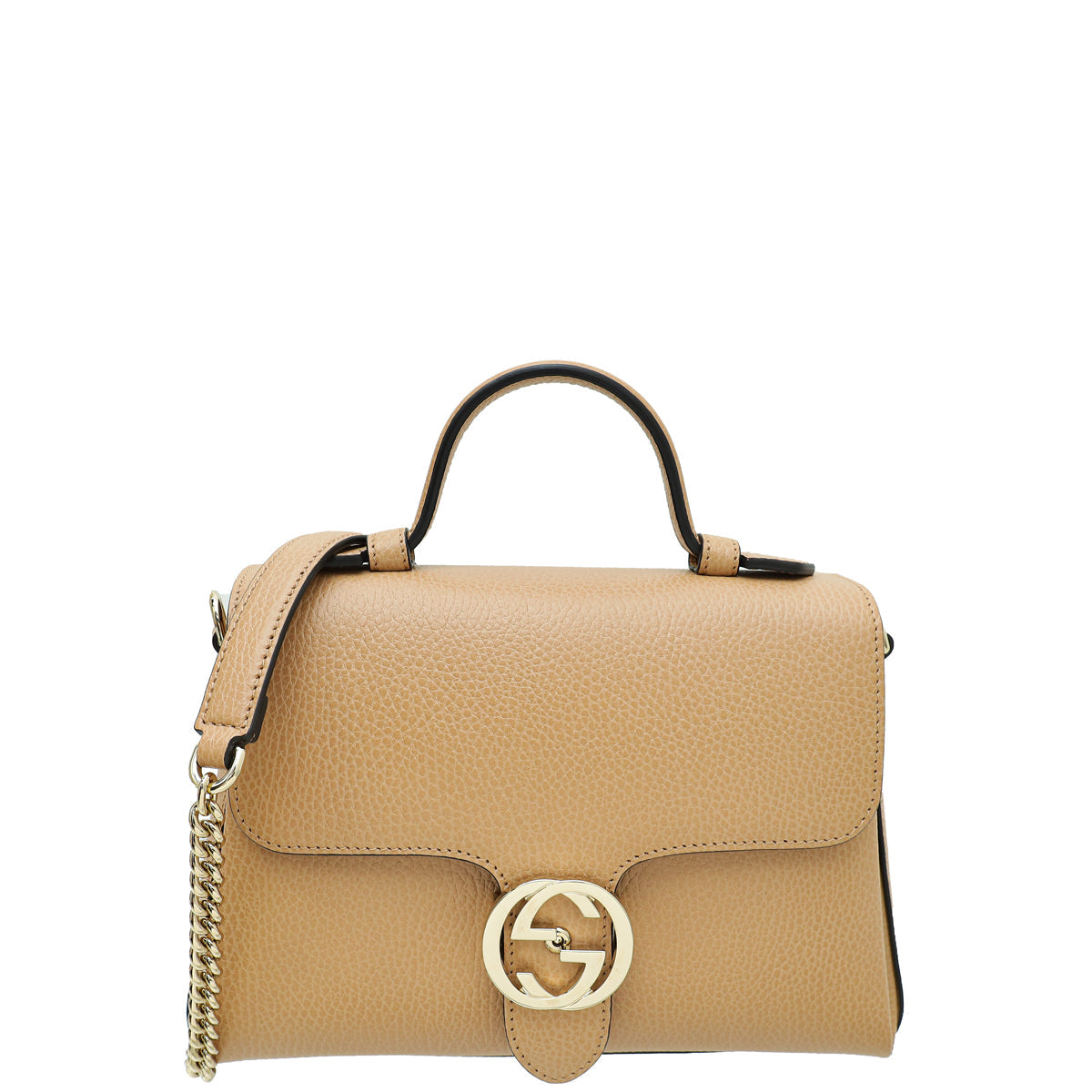 Gucci Beige Interlocking G Top Handle Bag