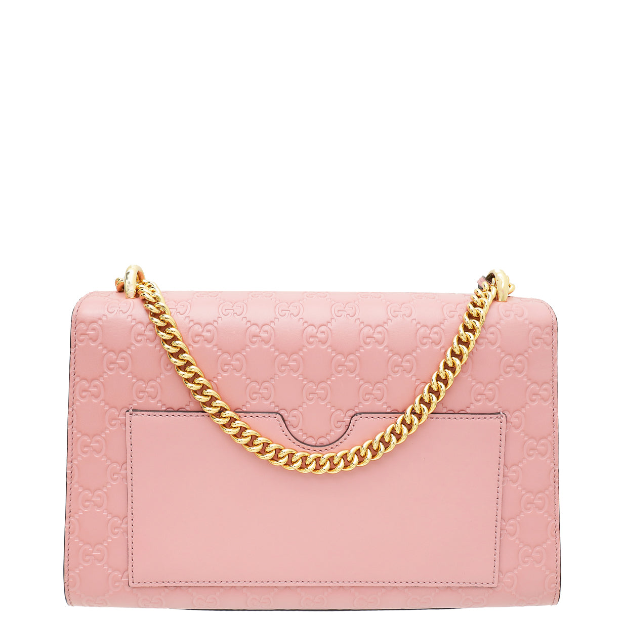 Gucci Pink Guccissima Padlock Medium Bag