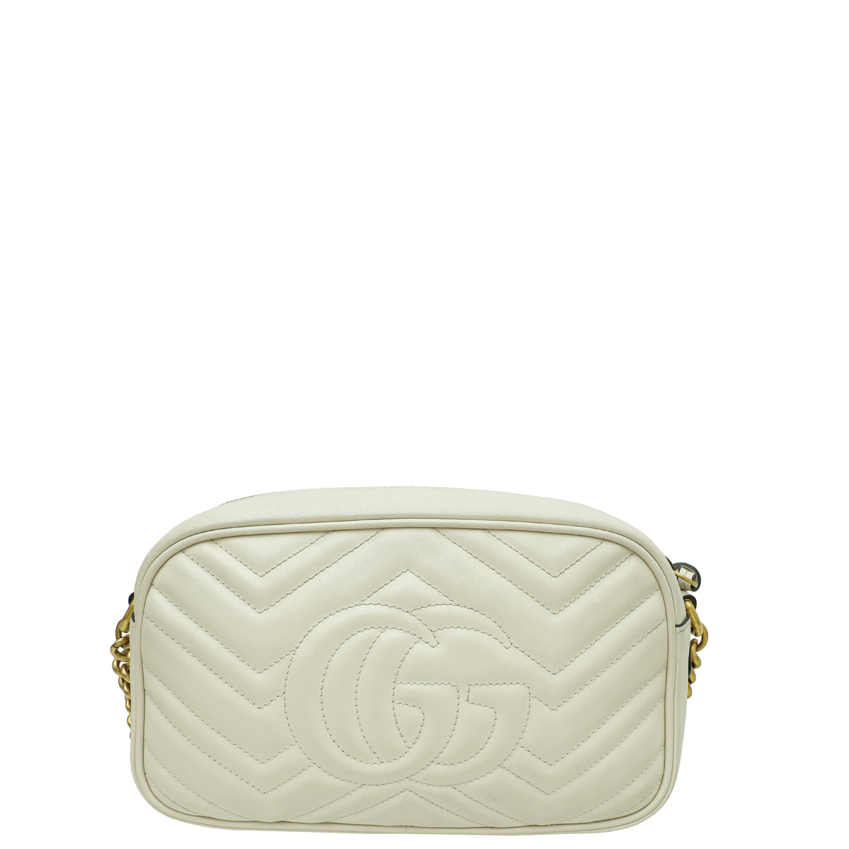 Gucci Cream GG Marmont Camera Small Shoulder Bag