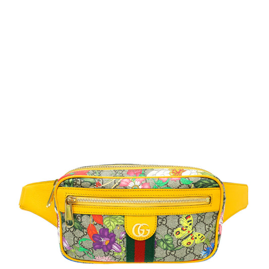 Gucci Multicolor GG Supreme Flora Medium Ophidia Belt Bag