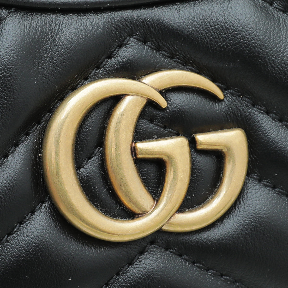 Gucci Black GG Marmont Half Moon Mini Bag